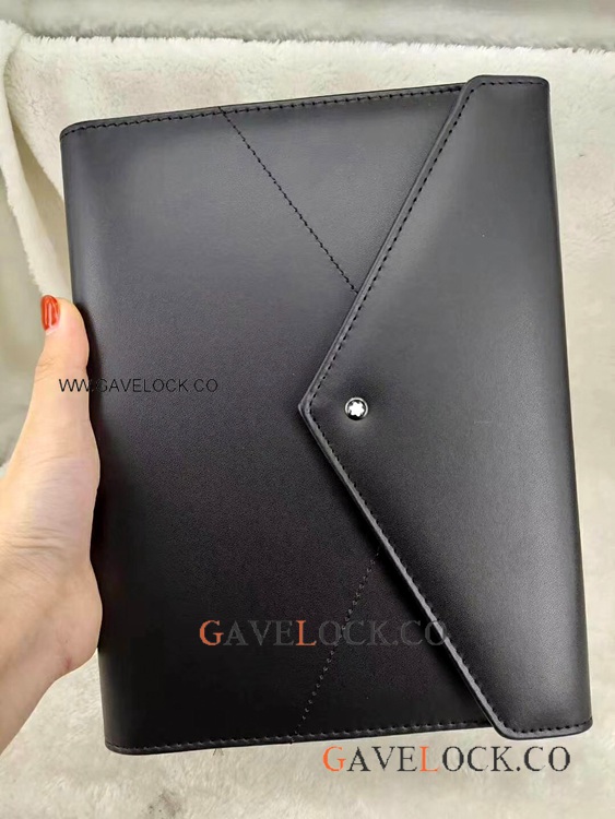 New Style Replica Mont Blanc Black Envelope Notebook - A5